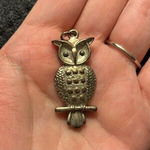 Vintage Double Sided Owl Pendant